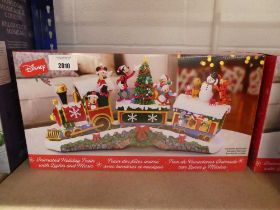 +VAT Boxed Disney animated holiday train with lights and music
