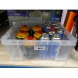 +VAT Box containing a quantity of various camping gas