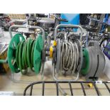 3 hoses on hose reels