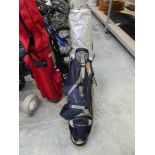 Tour Steel branded golf bag containing a quantity of Zucci branded golf clubs