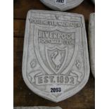 Concrete Liverpool FC plaque