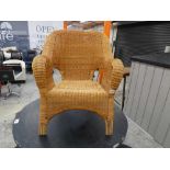 Cane conservatory armchair