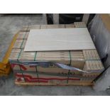 Pallet containing 25 packs of Villanova Crema ceramic floor tiles 90cm x 45cm