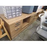 +VAT Three light walnut effect office credenza