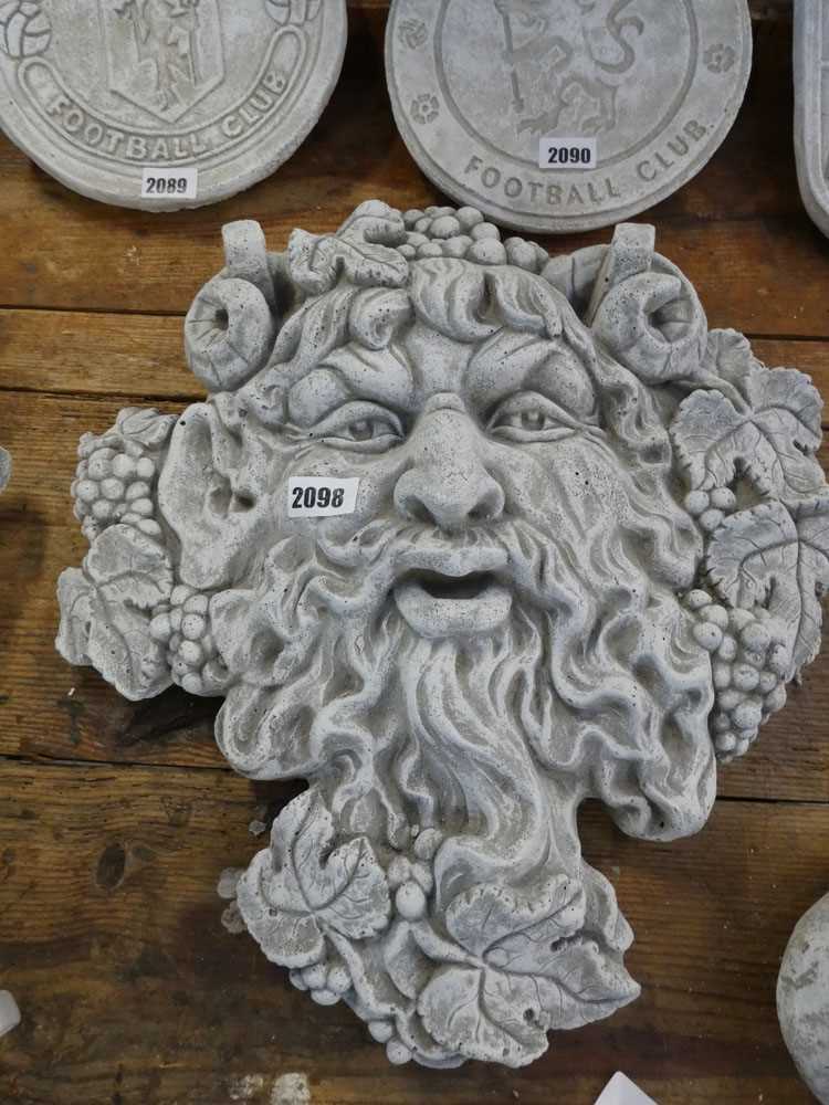 Large concrete Bacchus plaque