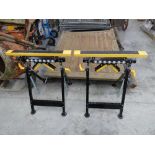 Pair of adjustable metal trestles