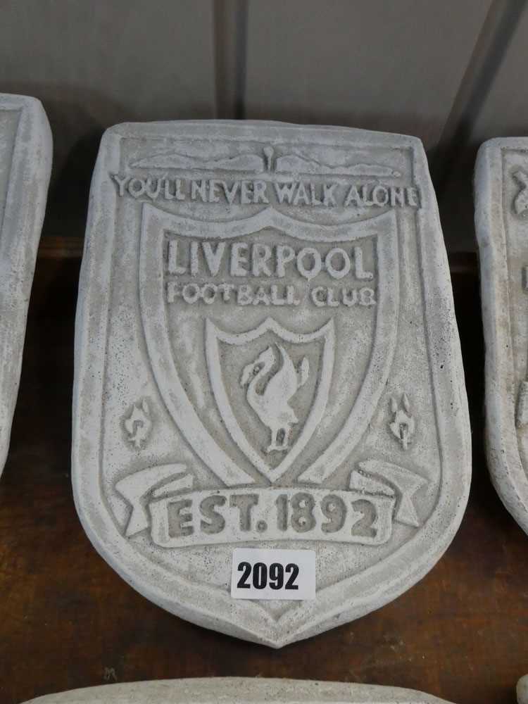 Concrete Liverpool FC plaque