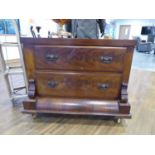 Edwardian mahogany chest of 2 drawers