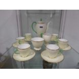 Wedgwood tea service in cream, gilt and green
