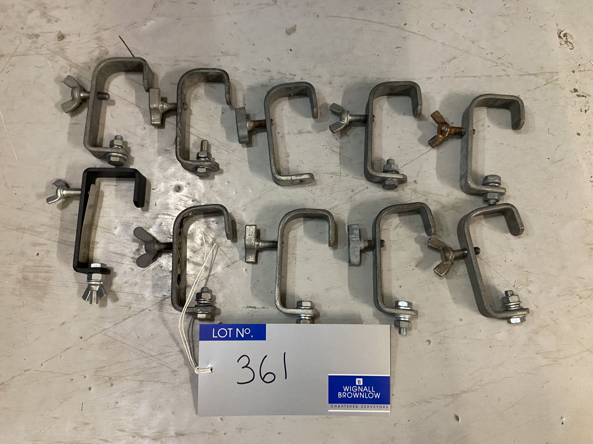 10 Various Hook Clamps (located at Visions, Unit 1, Preston Road, Reading, RG2 0BE).