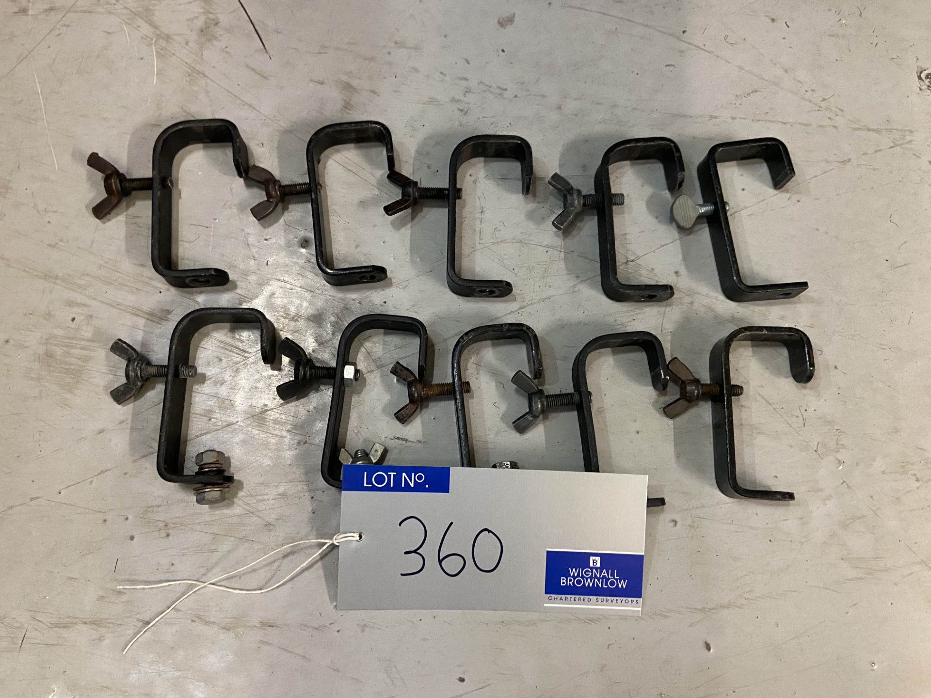 10 Black Hook Clamps (located at Visions, Unit 1, Preston Road, Reading, RG2 0BE).