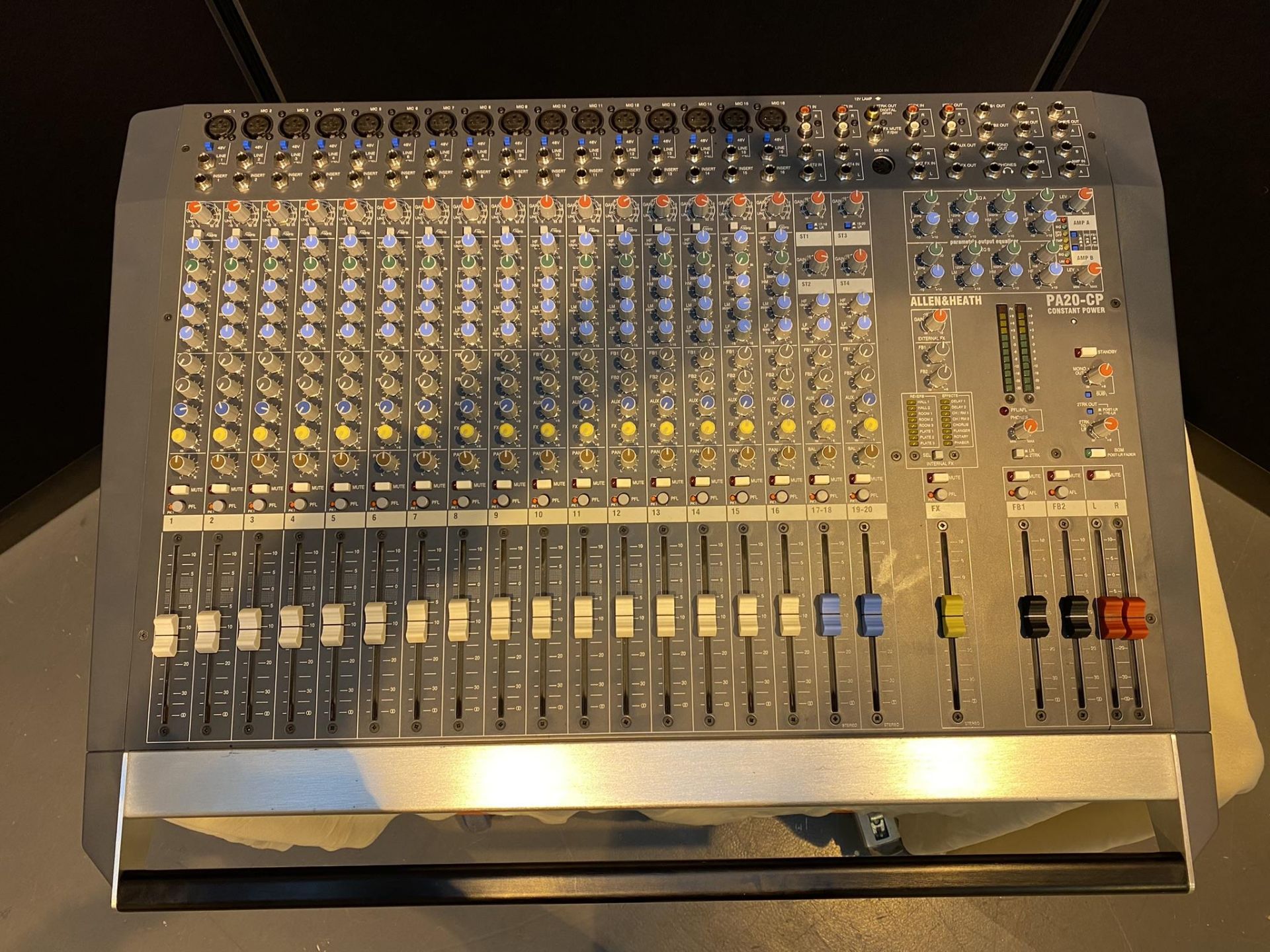 An Allen and Heath PA20CP Powered Mixer with flight case, hardly used (located at Ace Audio