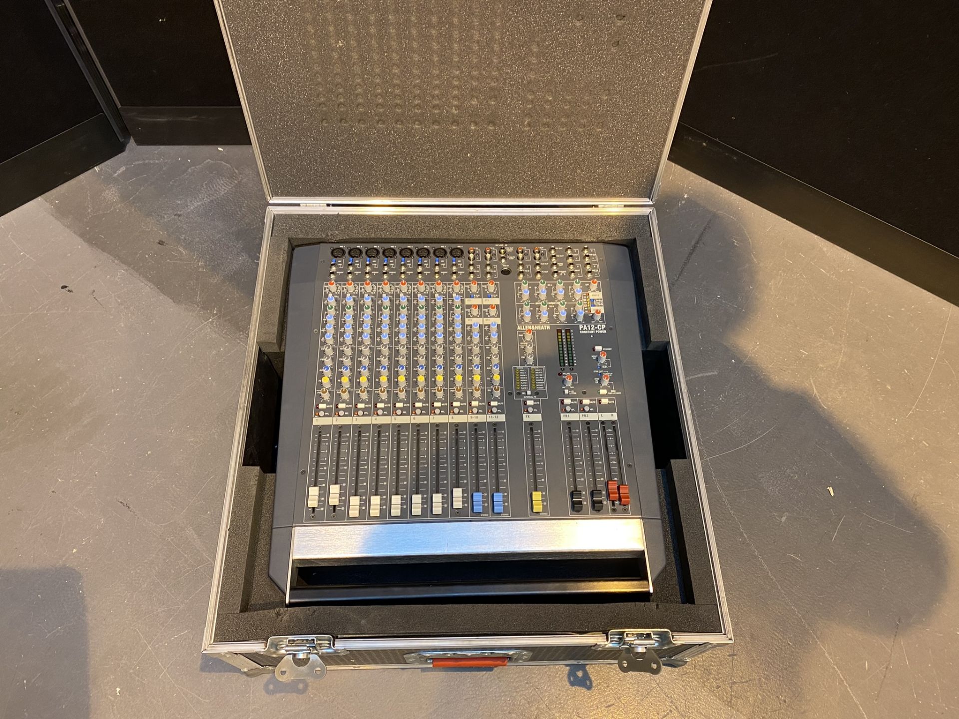 An Allen and Heath PA12CP Powered Mixer with flight case (located at Ace Audio Visual, 119 - Image 3 of 3