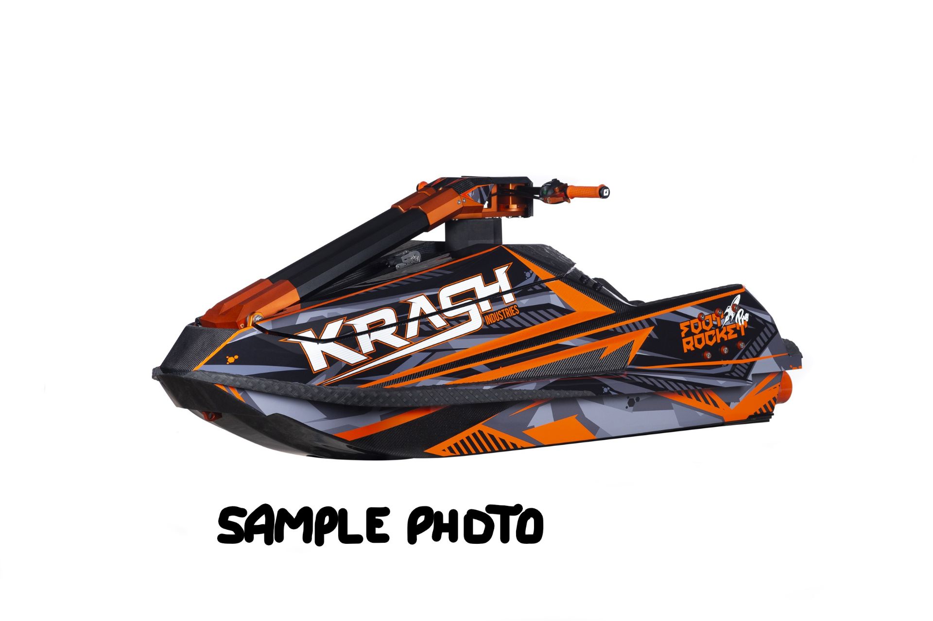 A Krash Foot Rocket 2021 Jet Ski, orange/grey, no battery (new, in packing case, requires