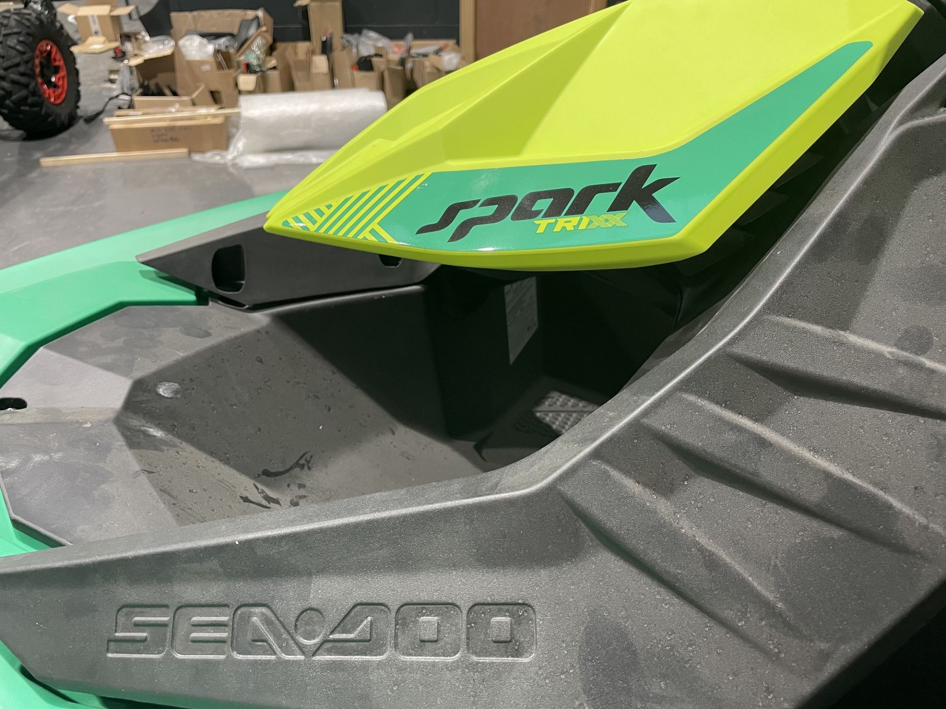 A BRP SeaDoo Spark TRIXX Jet Ski, green/black, as new, (no VIN, hull replaced under warranty) with - Image 5 of 5