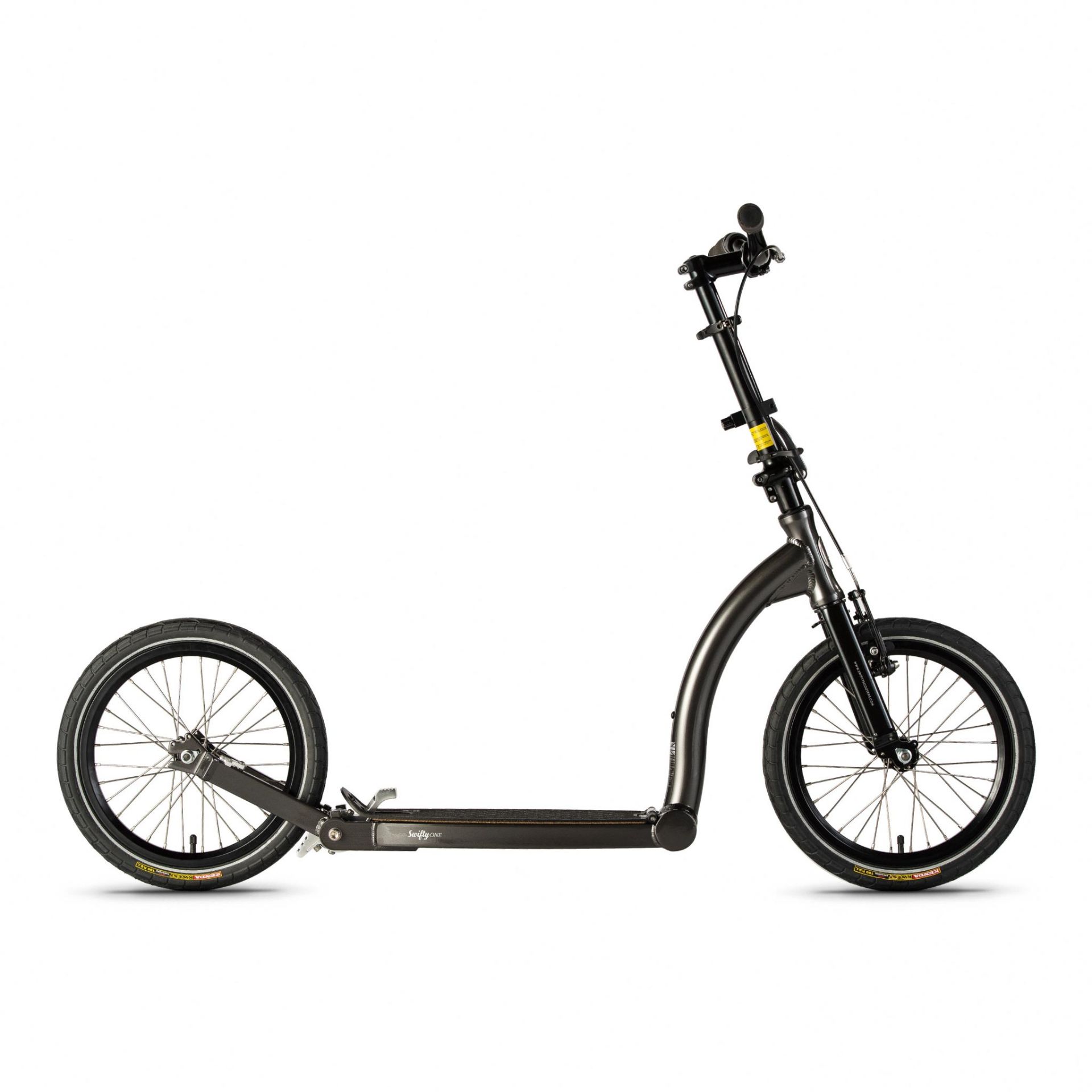 A Swifty One SWONE-AN-BK Folding Adult Kick Scooter, black anthracite, gross weight 12.7kg No.