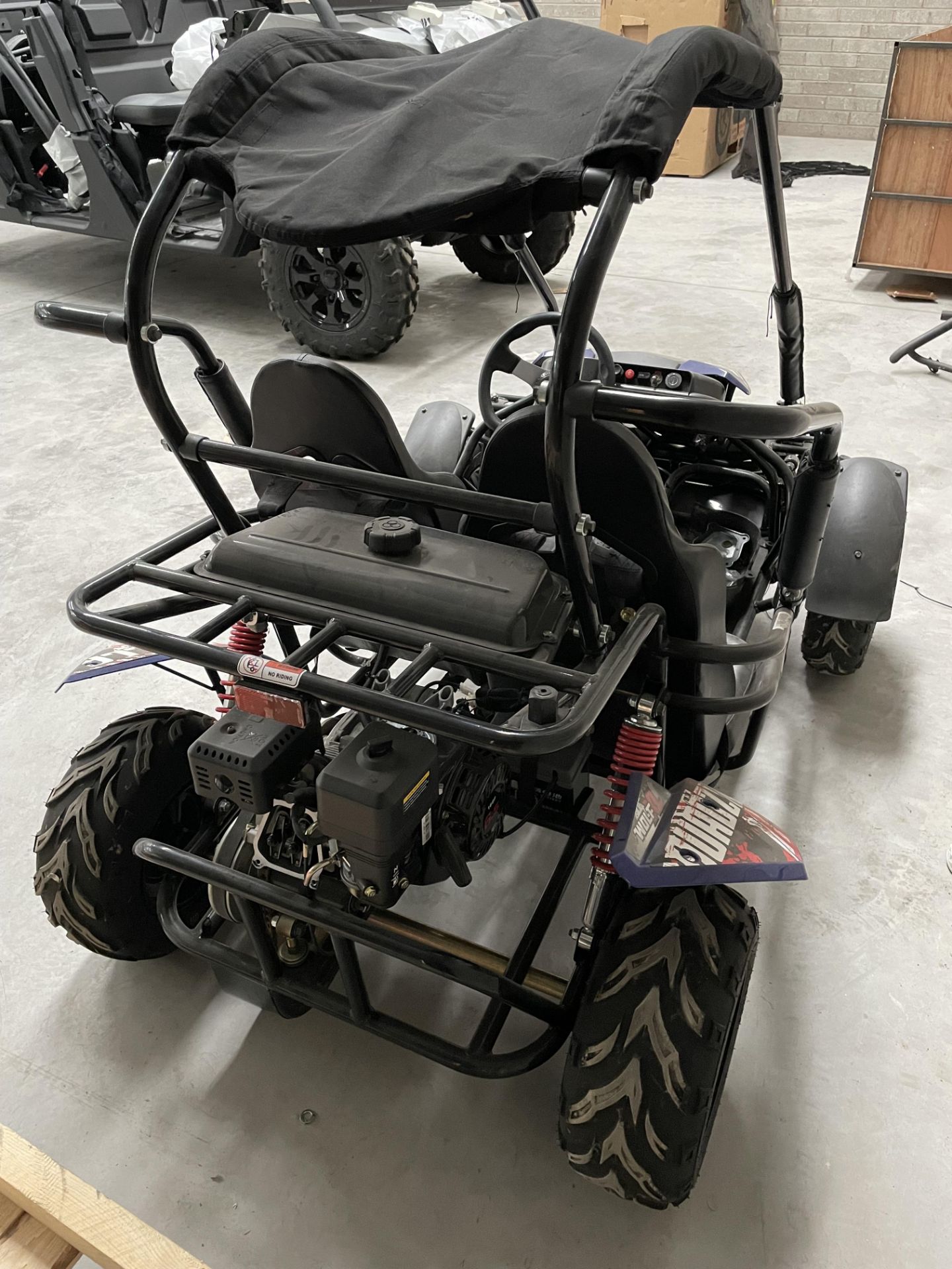 A Quadzilla Wolf XL Junior Off Road Buggy, 6.5HP engine, cloth canopy, no key. - Image 3 of 6