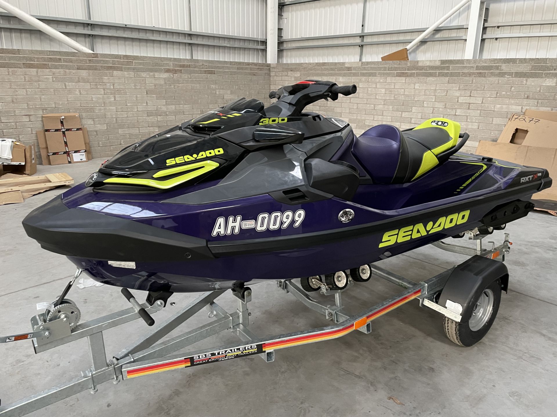 A BRP SeaDoo RXT XRS300 AH0099 Jet Ski, purple, VIN No.CA-YDV58611C121, no key (as new) with SBS