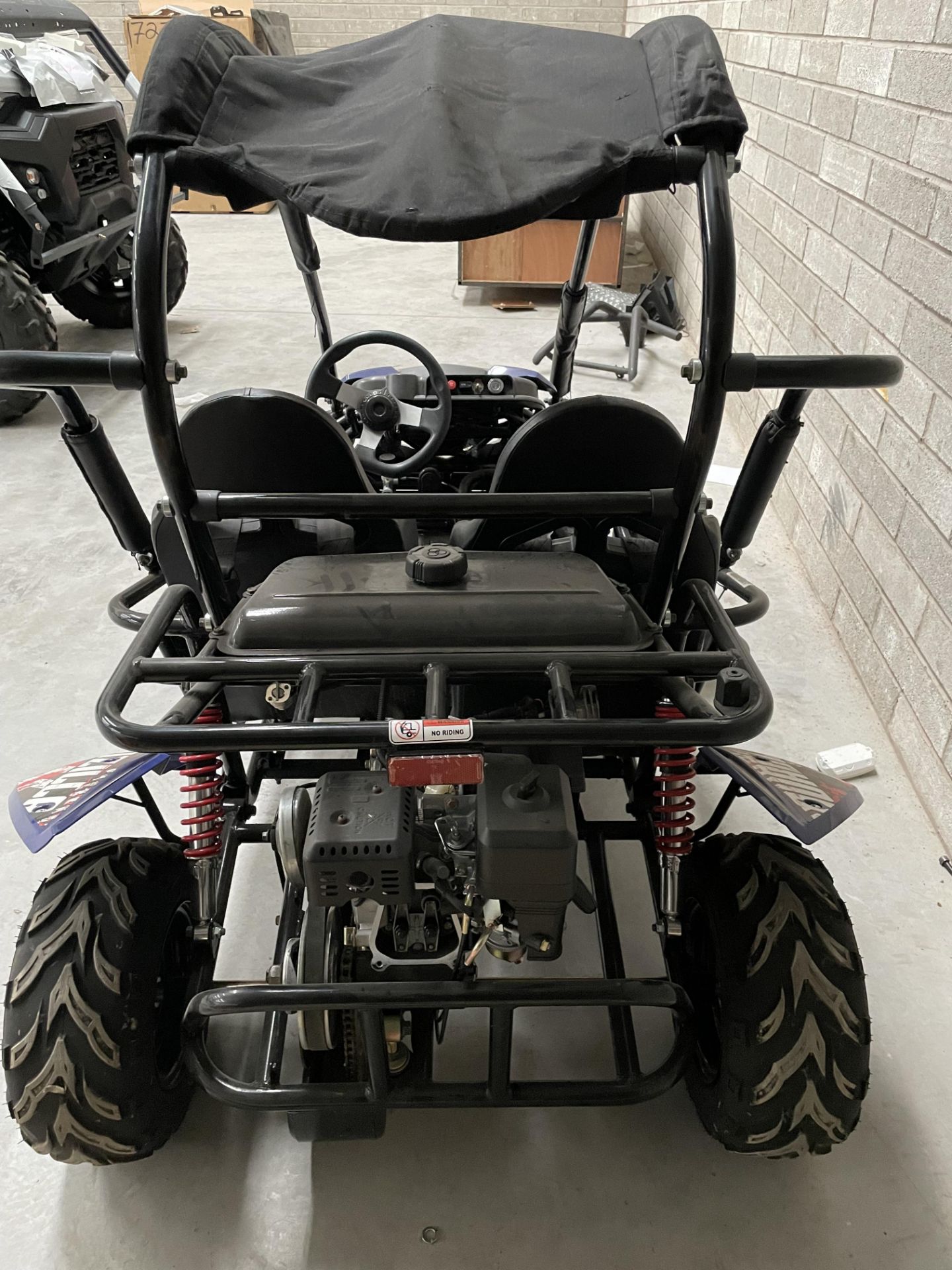 A Quadzilla Wolf XL Junior Off Road Buggy, 6.5HP engine, cloth canopy, no key. - Image 4 of 6