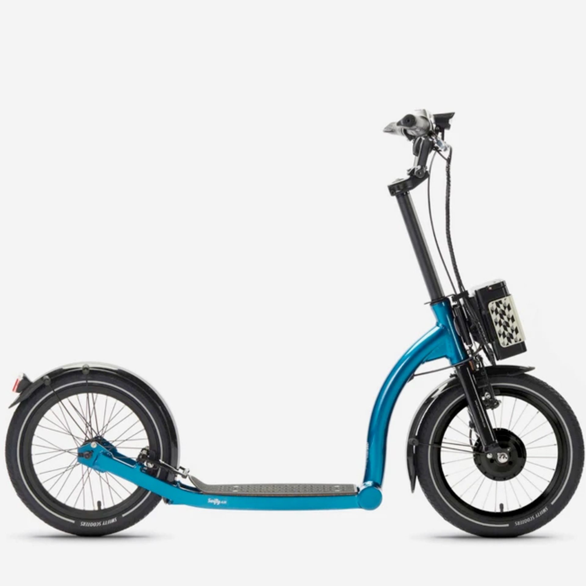 A Swifty Air SWAIR-AB-BK-E Adult Electric Scooter, atlantic blue, 250W, 25km/h, max load 150kg,