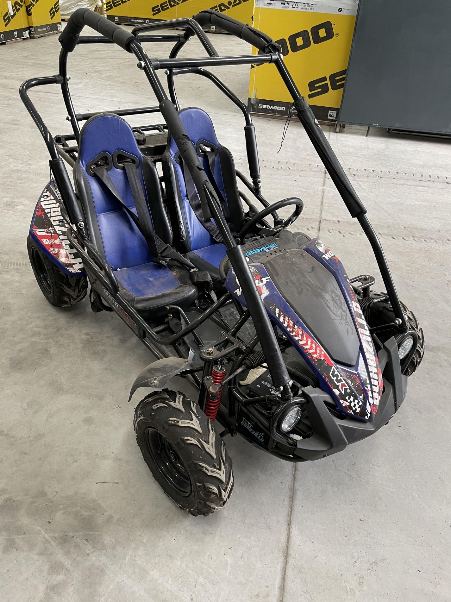 A Quadzilla Wolf XL Junior Off Road Buggy, 6.5HP engine, key.