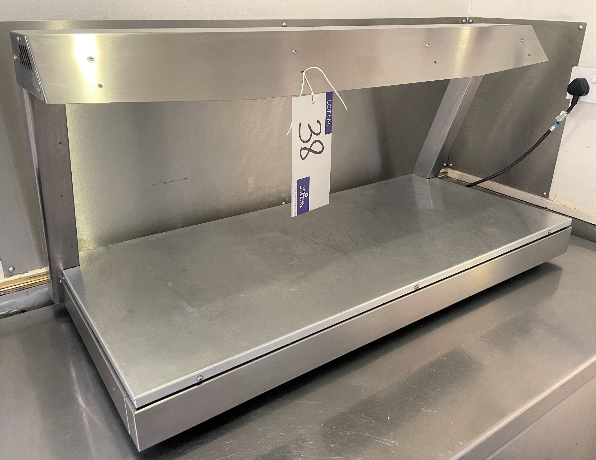 A Lincat LD3-A002 Stainless Steel Heated Food Display Unit No.21645477, 1100mm x 500mm x 560mm.