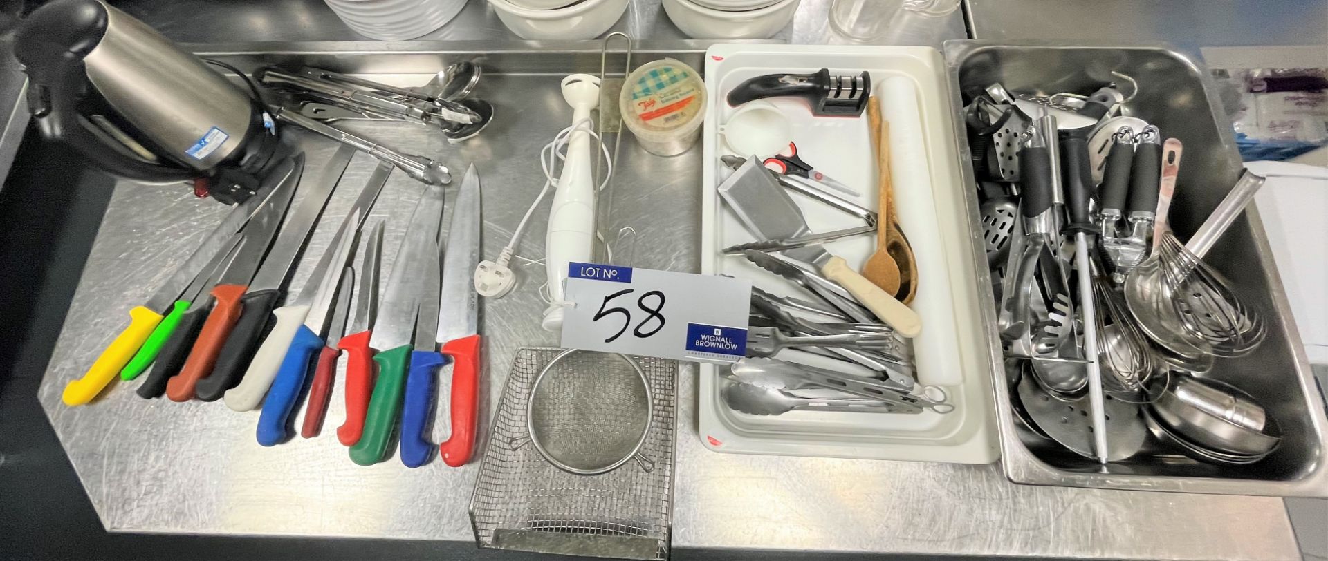 Assorted Kitchen Utensils and Equipment.