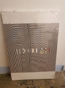 Barn Find. Mexico 68 Olympic Games Canvas Print. (1000 x 700 x 45mm). Op-Art Poster Created by Lanz