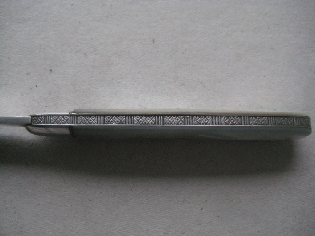 Rare Edwardian Saw Silver Bladed Folding Fruit Knife - Image 8 of 11