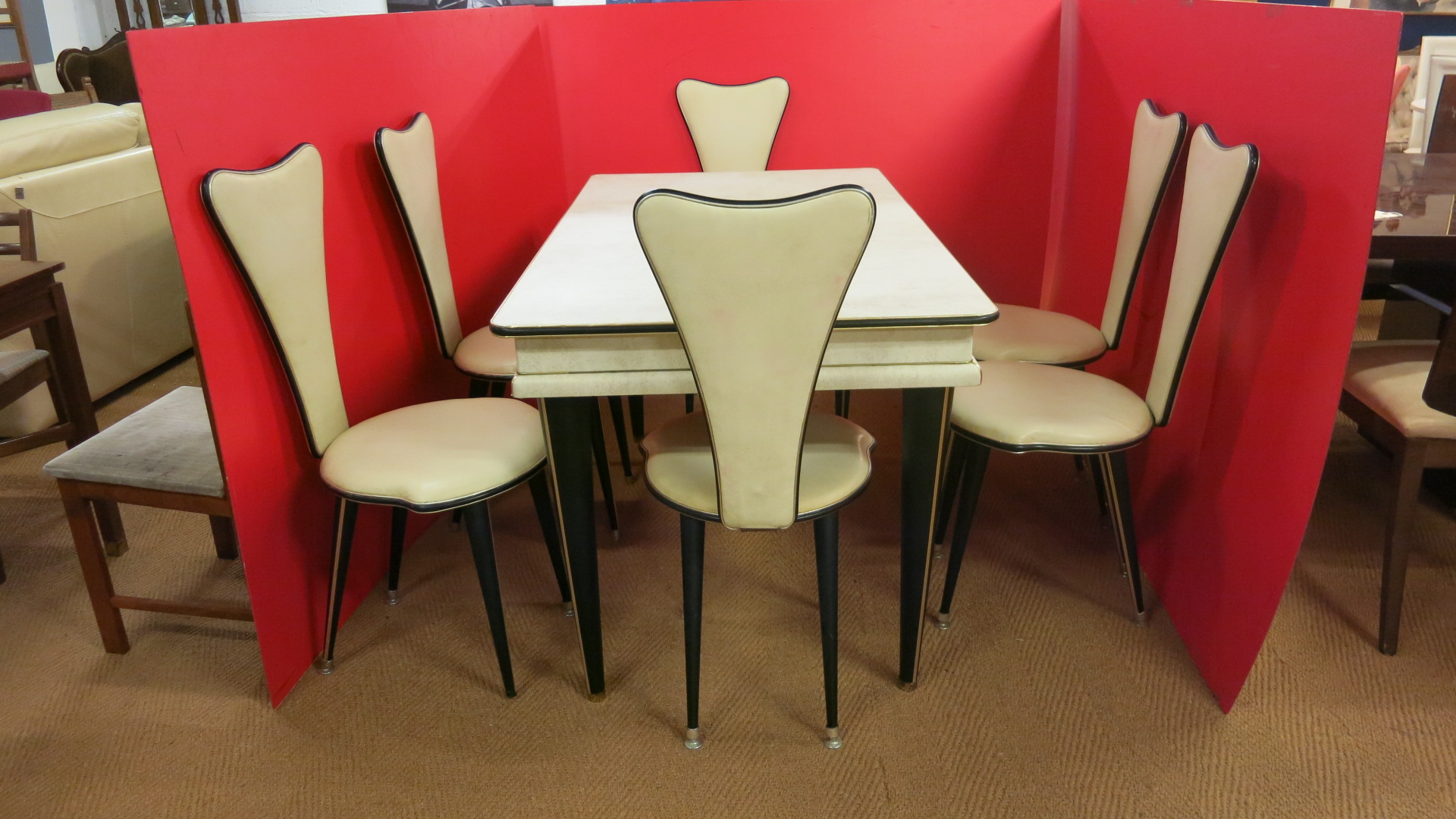 Umberto Mascagni Table and 6 chairs,
