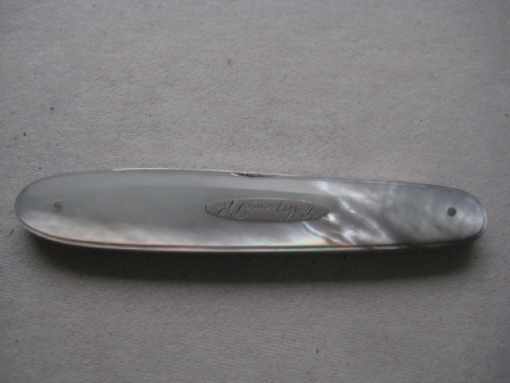 Rare Victorian Cased Silver Bladed Folding Fruit Knife - Image 5 of 12