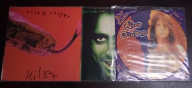 3x Alice Cooper Vinyl Records.