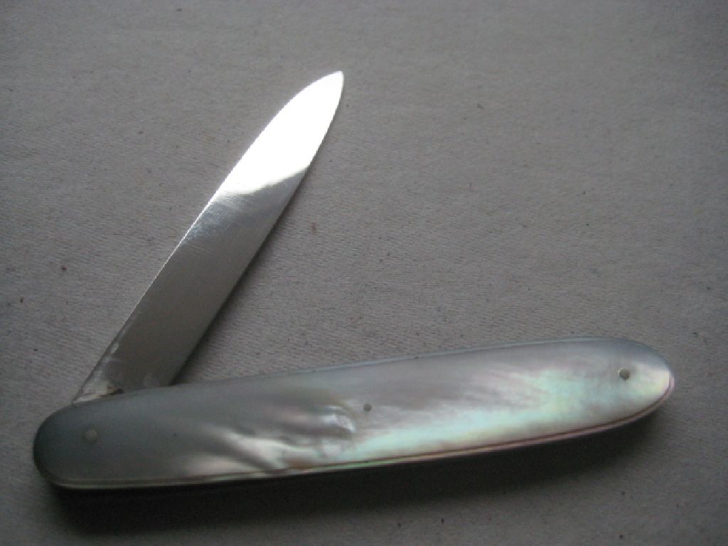 Rare Victorian Cased Silver Bladed Folding Fruit Knife - Image 3 of 12