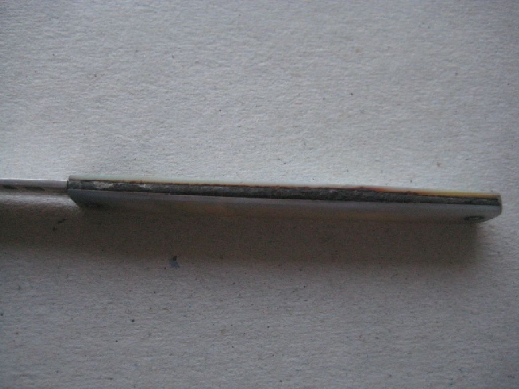 Rare George III Silver Duty Mark Scimitar Bladed Folding Fruit Knife - Image 8 of 9