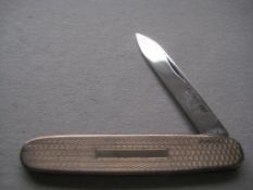 Rare George VI 9ct Gold Hafted Silver Bladed Folding Fruit Knife