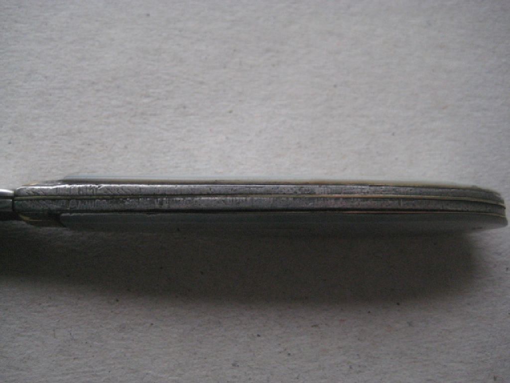 Rare George IV Mother of Pearl Hafted Twin Silver Bladed Folding Fruit Knife - Image 7 of 12