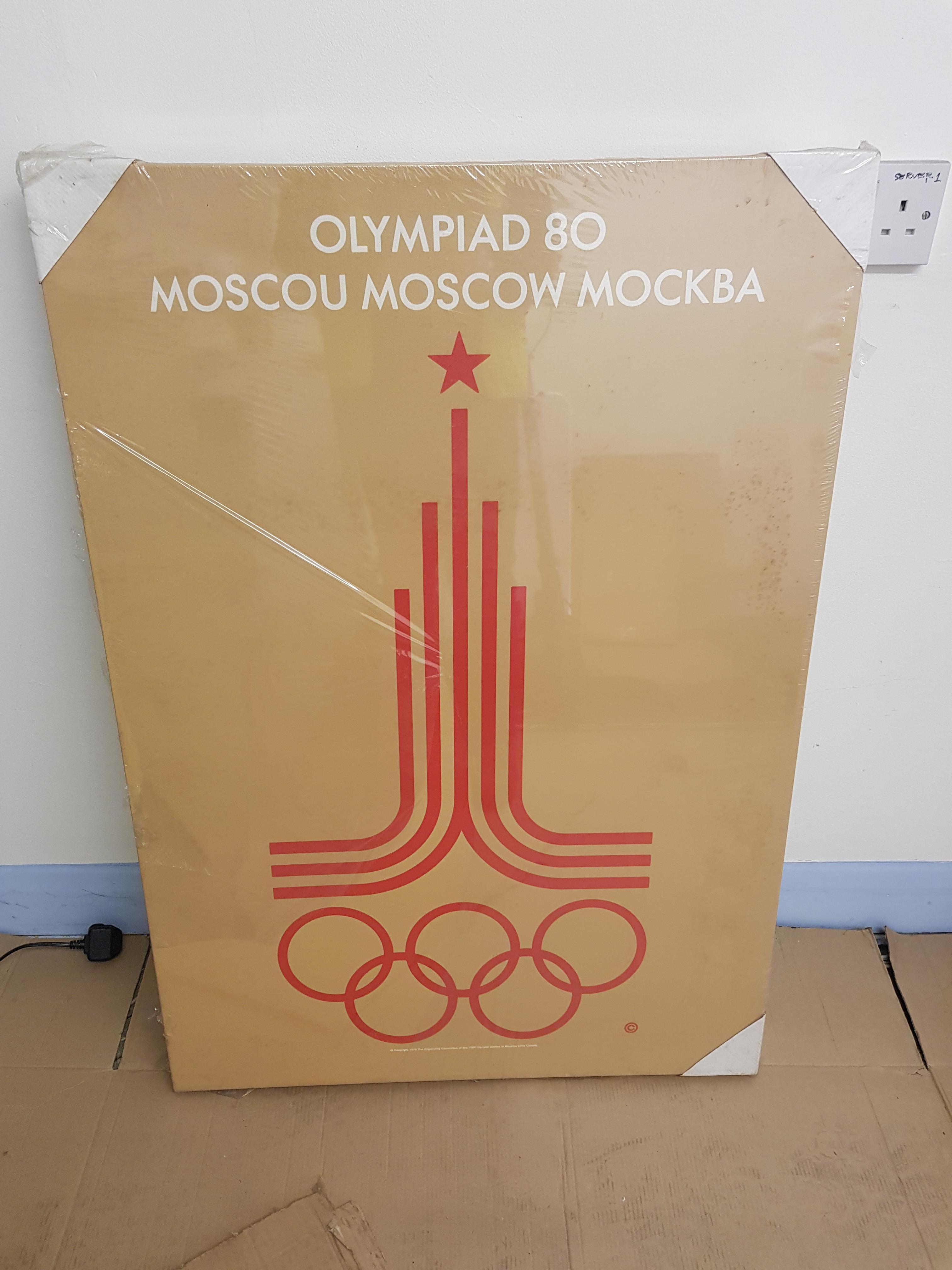 Barn Find. Olympiad 80 Moscou Moscow Mockbw Olympic Games Canvas Print. (1000 x 700 x 45mm). With o