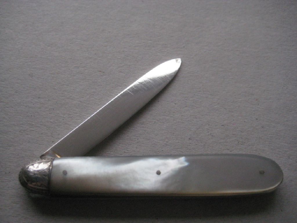 Rare Victorian London Hallmarked Silver Bladed Folding Fruit Knife - Image 2 of 12