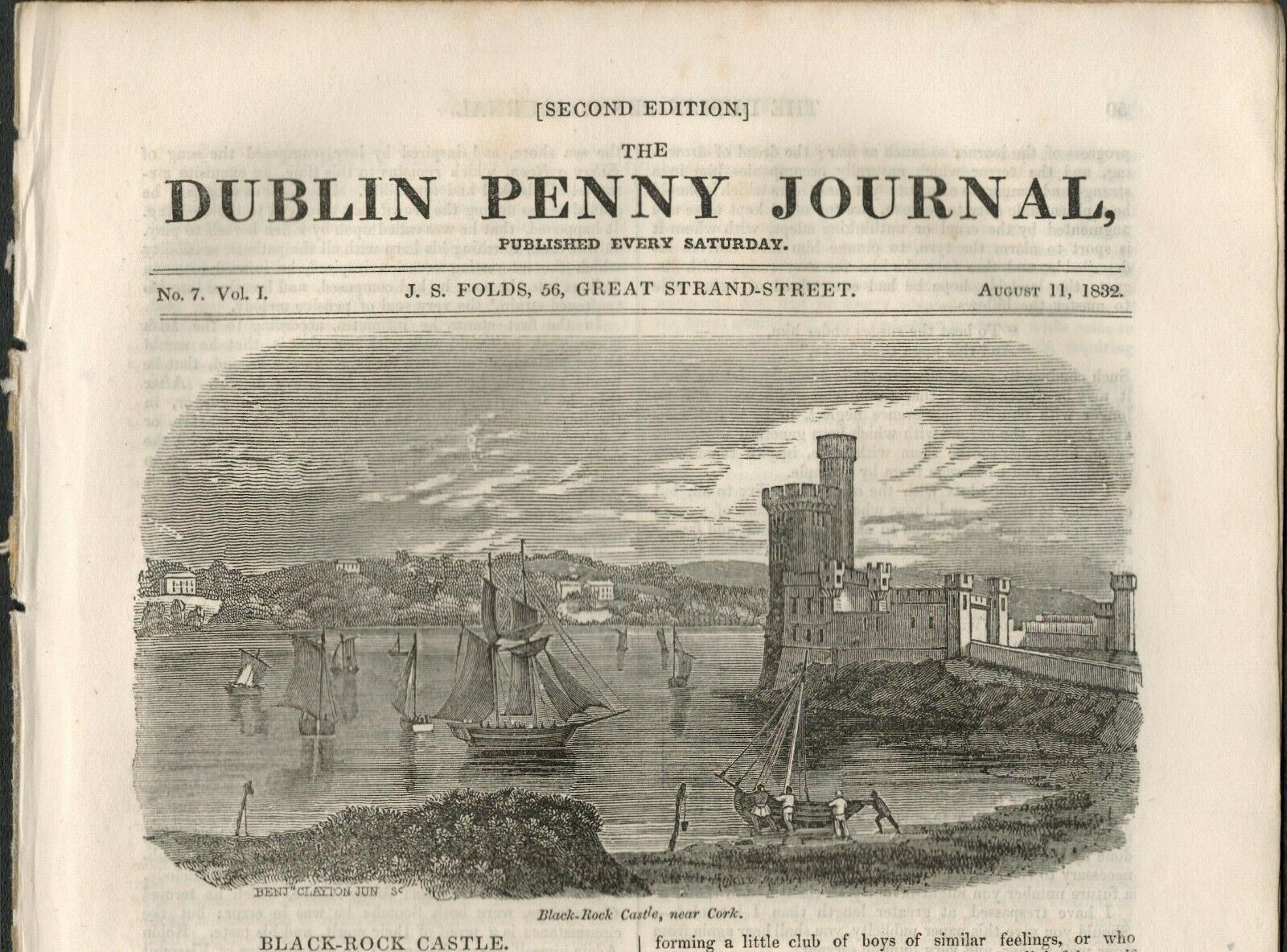 2 Antique Editions 1832 Dublin Penny Journal -18 - Image 2 of 3