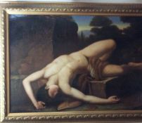 Excellent Painting On Canvas Gilt Framed Male Nude