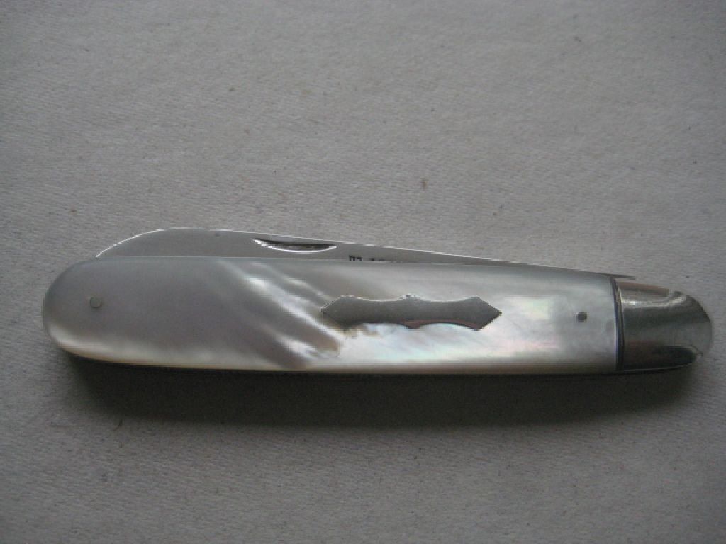 Rare Edwardian Saw Silver Bladed Folding Fruit Knife - Image 10 of 11