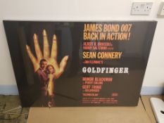 Barn Find. James Bond Goldfinger Large Canvas Print. (1200 x 860 x 45mm). With original Protective