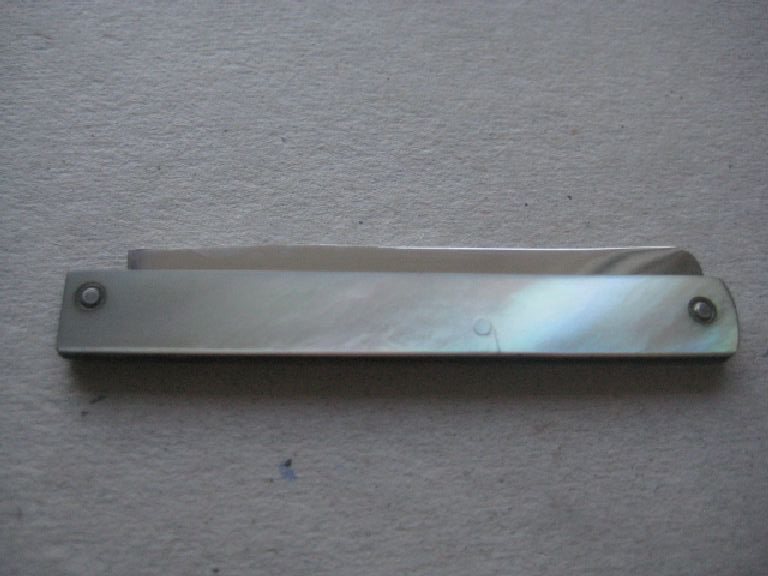 Rare George III Silver Duty Mark Scimitar Bladed Folding Fruit Knife - Image 4 of 9