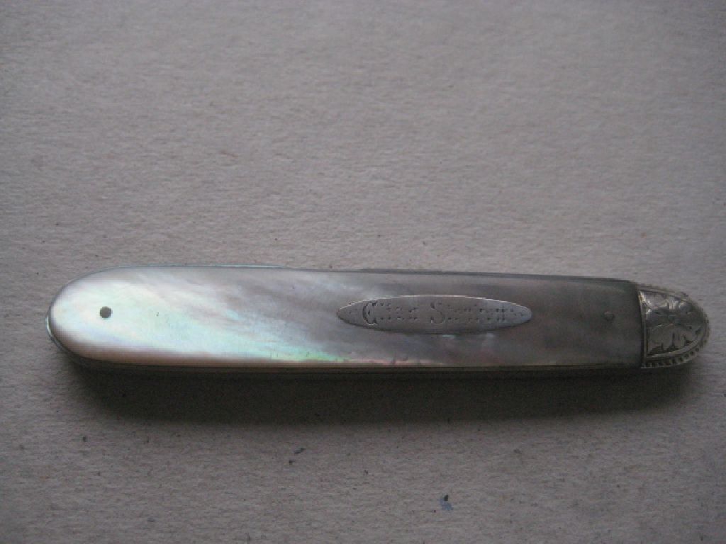 Rare Victorian London Hallmarked Silver Bladed Folding Fruit Knife - Image 11 of 12