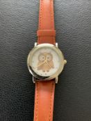 Pretty Owl Wristwatch with leather strap (GS201) This is a pretty Owl wristwatch that has had a