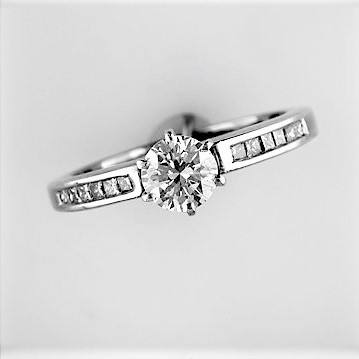 A " Fully Restored " Certified Diamond Ring with Shoulder Diamonds - Image 2 of 4