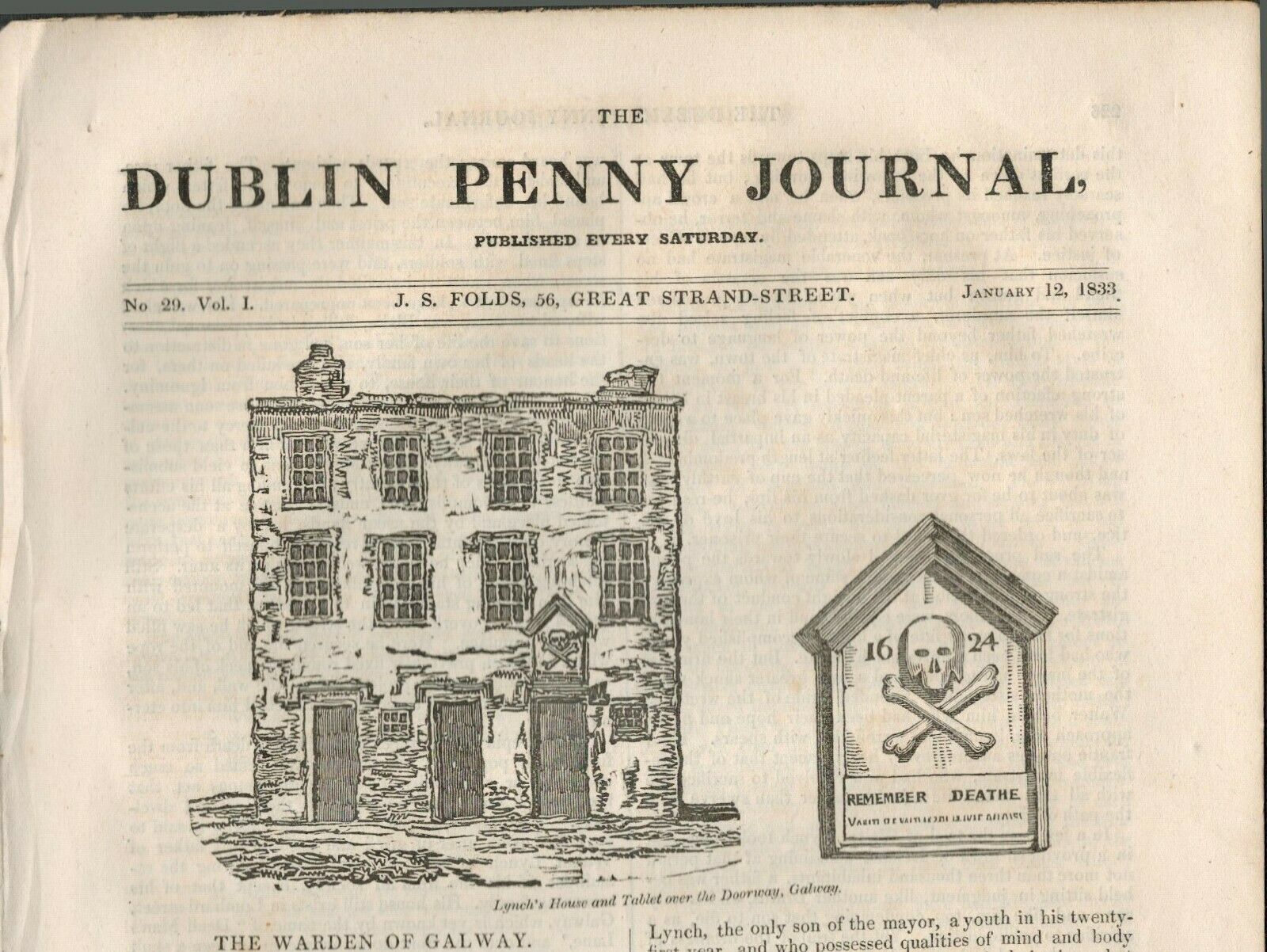 2 Antique Editions 1832 Dublin Penny Journal-17 - Image 3 of 3