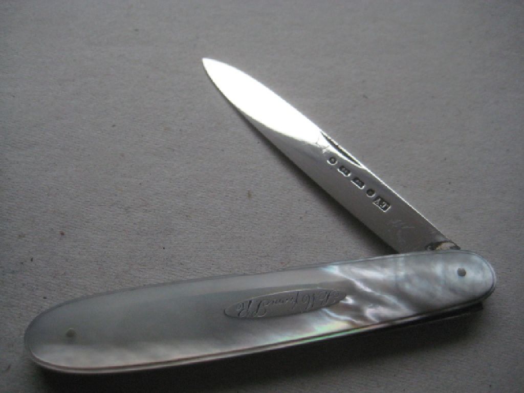 Rare Victorian Cased Silver Bladed Folding Fruit Knife - Image 2 of 12