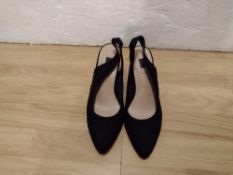 2 Pairs of Insolia Heels Black Ladies Shoes with Checked Brown Sole - Size 7 (RRP £50)