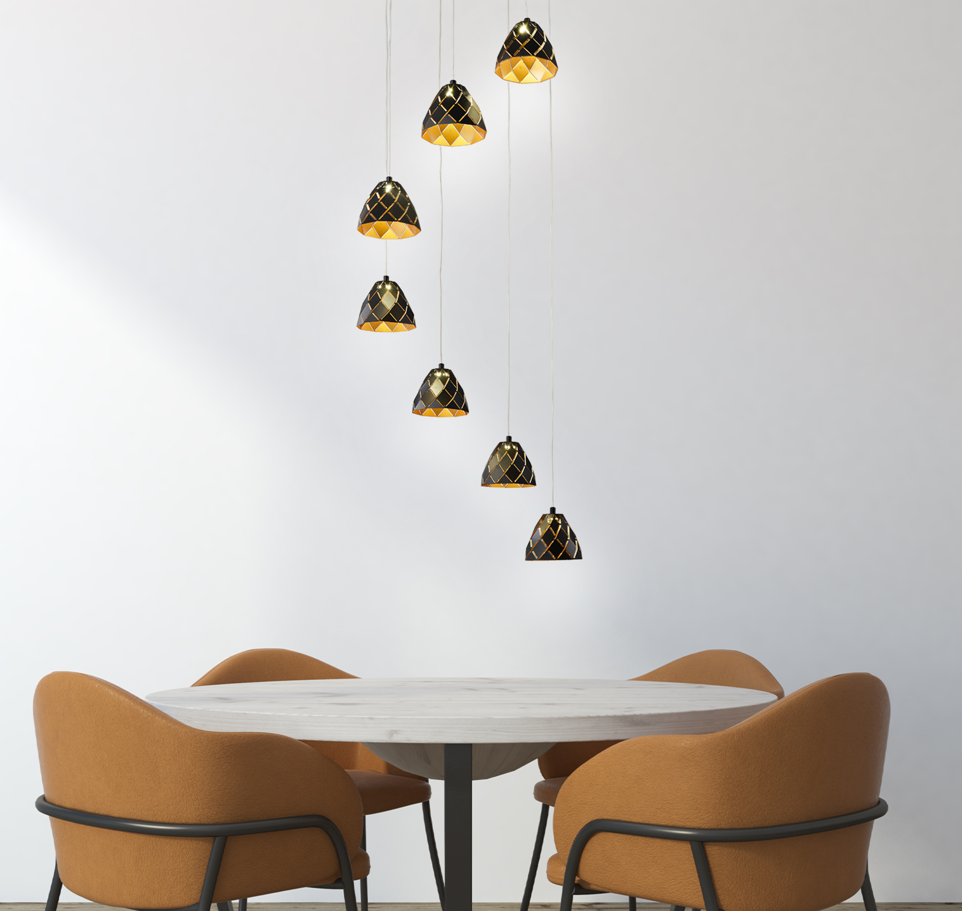 High Street Modern LED 7-light Spiral Pendant, RRP £228 - Image 2 of 4